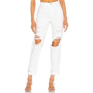 Pistola NWT Presley High Rise Relaxed Roller Distressed Jeans in Blizzard